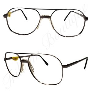 Corsair Double Bar Men's Glasses Frames Gunmetal 54□18 145 New!